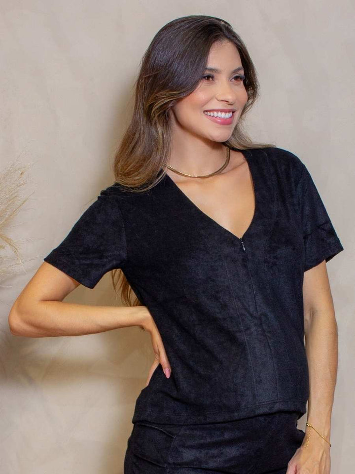 Blusa para Amamentação Atoalhada-Blusa-Mammy.b