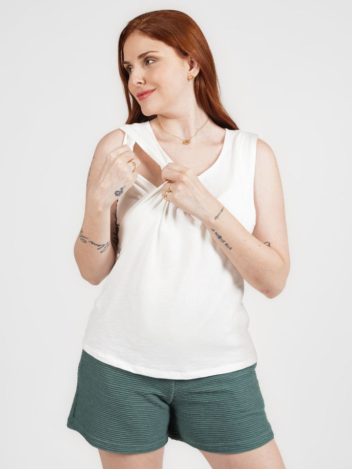 Blusa para Amamentar com Regata e Top Interno-Blusa-Mammy.b