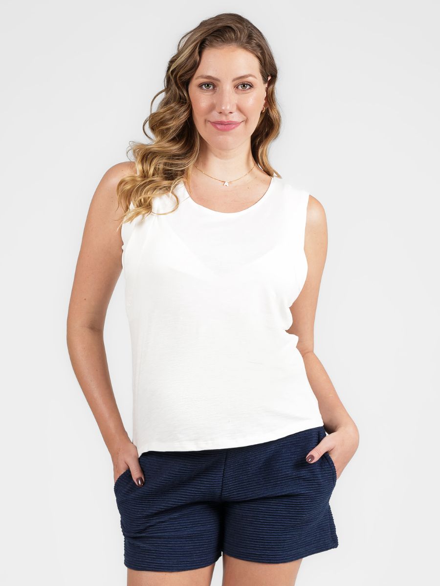 Blusa para Amamentar com Regata e Top Interno-Blusa-Mammy.b