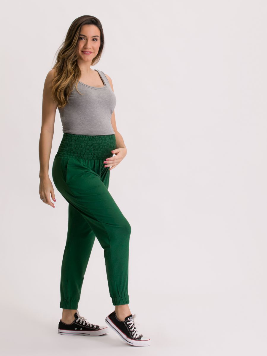 Calça Gestante com Cós em Lastex-Calça-Mammy.b