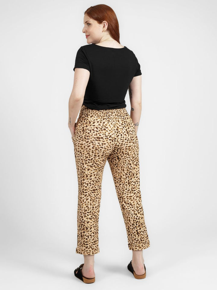 Calça Gestante Cós Lastex - Estampa Animal Print-Calça-Mammy.b