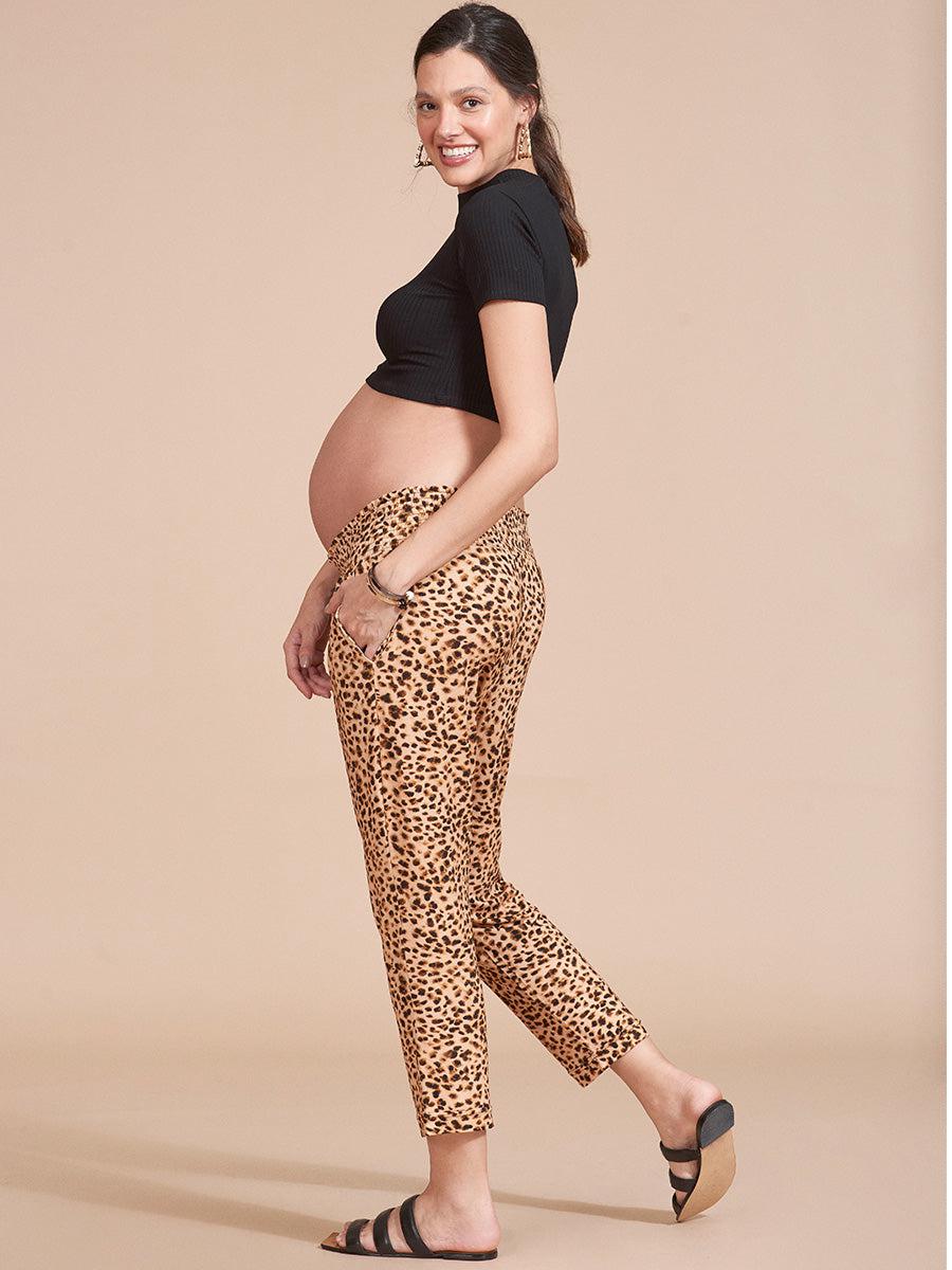 Calça Gestante Cós Lastex - Estampa Animal Print-Calça-Mammy.b