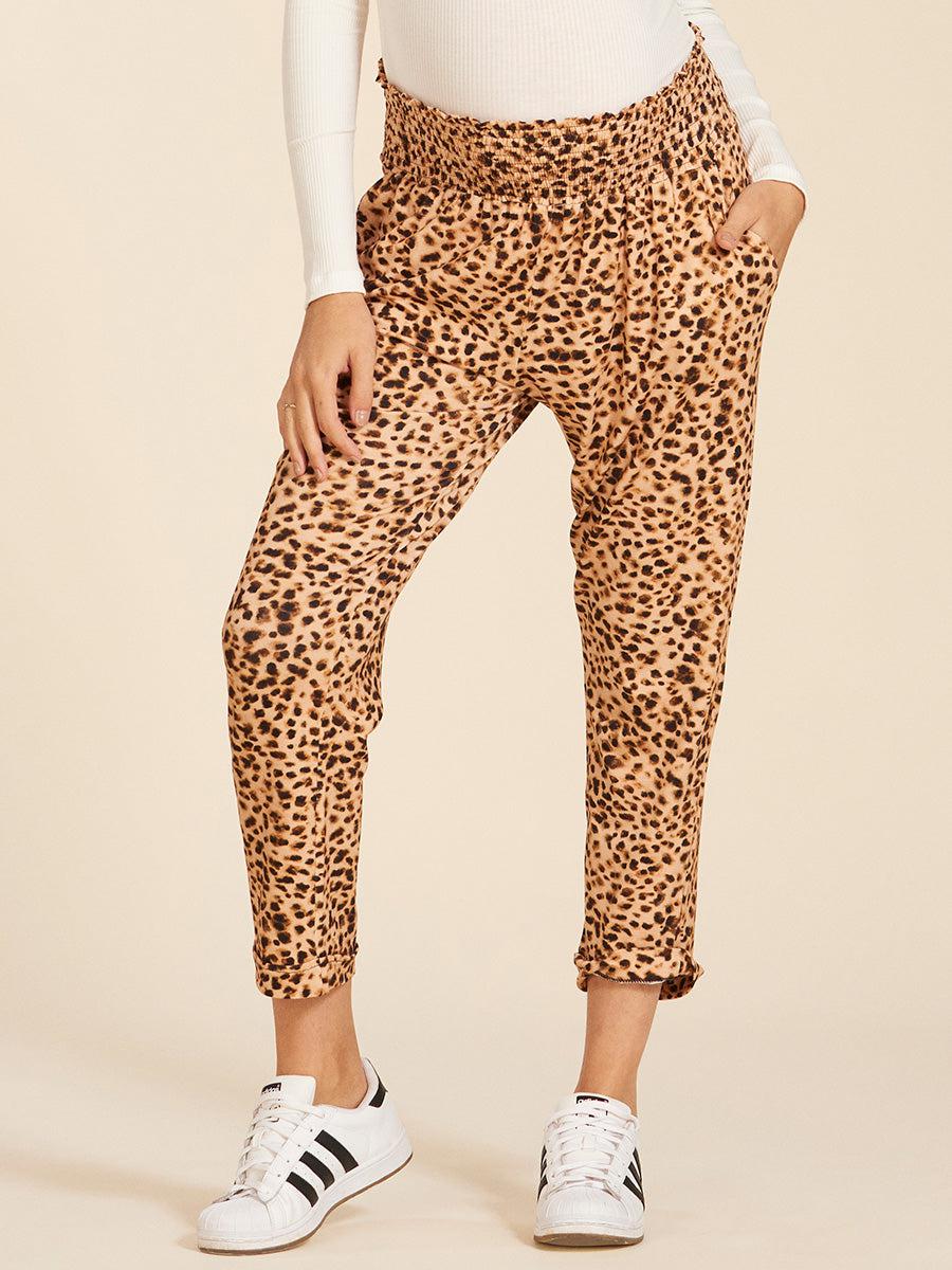 Calça Gestante Cós Lastex - Estampa Animal Print-Calça-Mammy.b