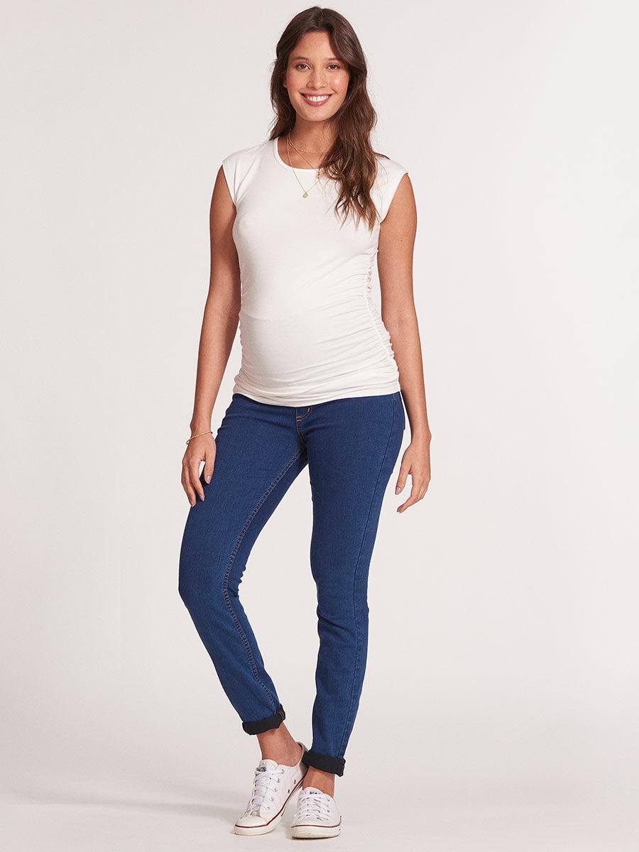 Calça Gestante Jeans Skinny-Calça-Mammy.b