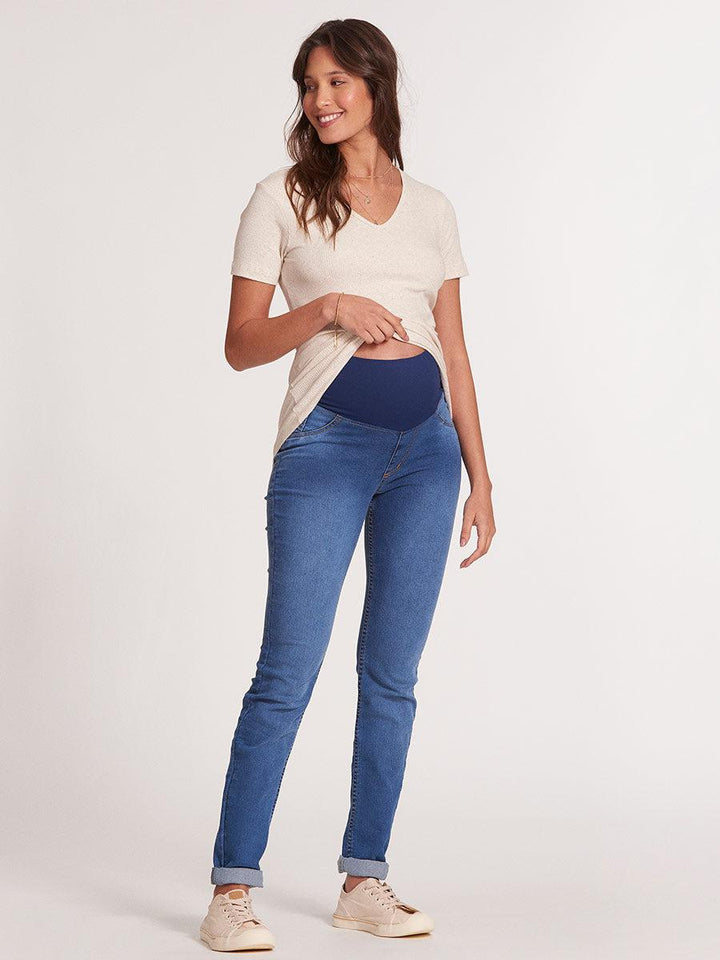 Calça Gestante Jeans Skinny-Calça-Mammy.b