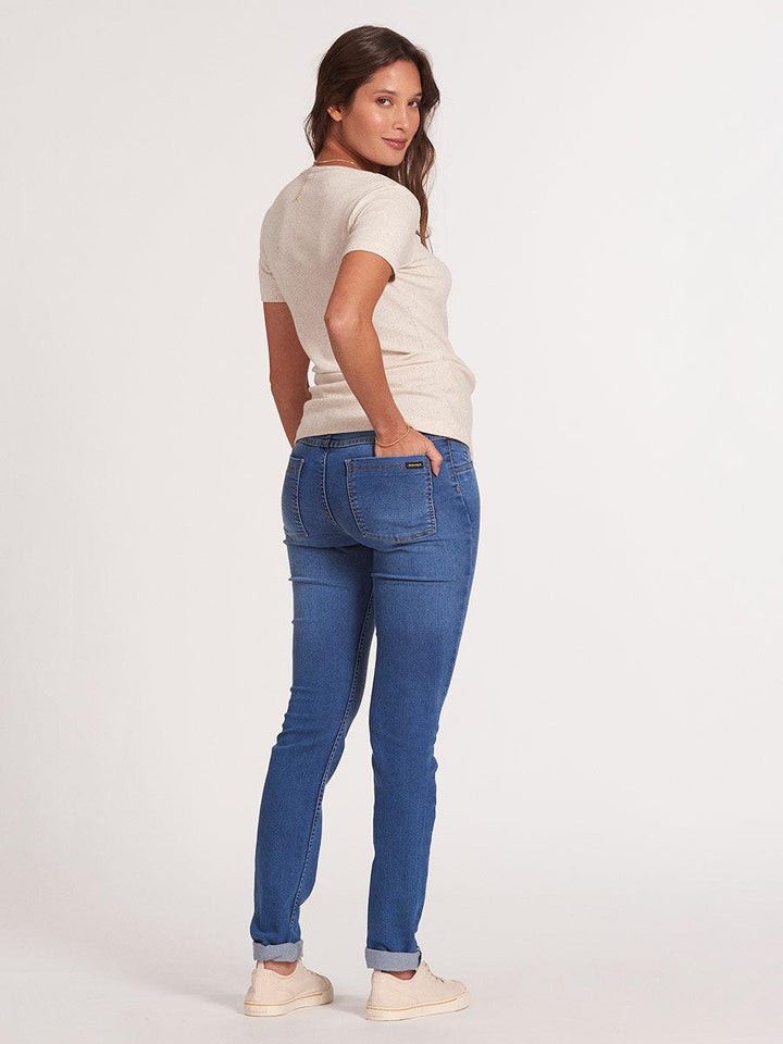 Calça Gestante Jeans Skinny-Calça-Mammy.b