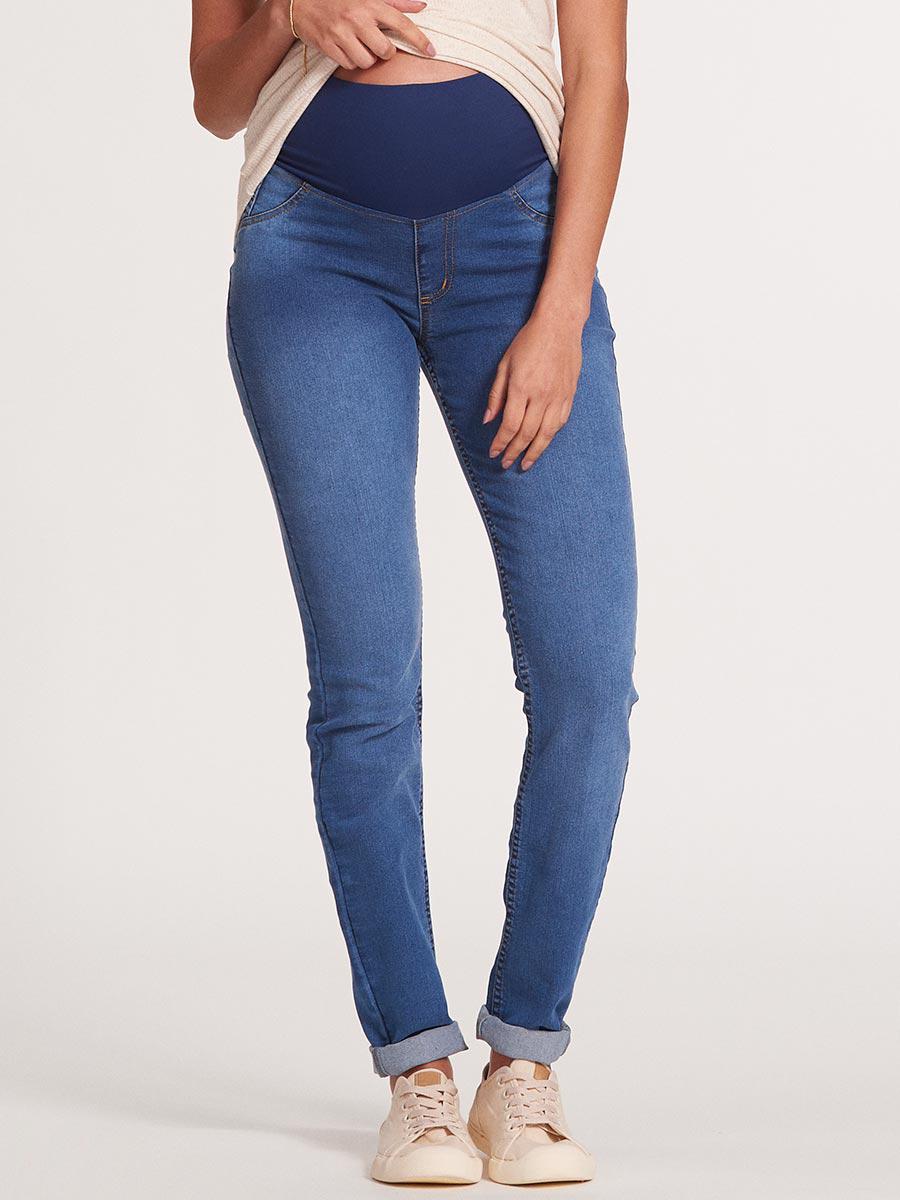 Calça Gestante Jeans Skinny-Calça-Mammy.b