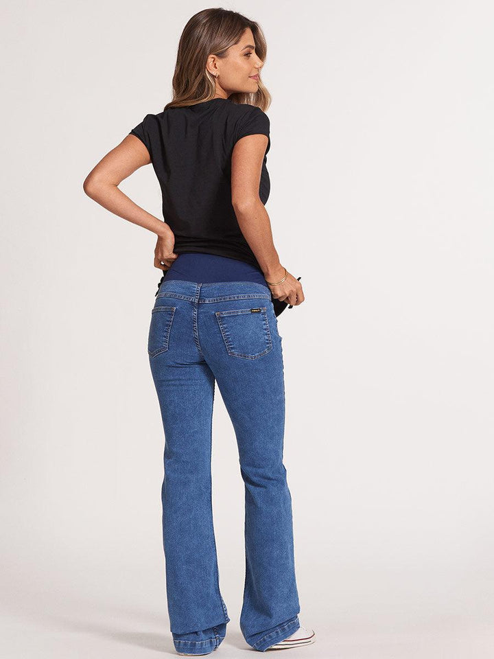 Calça Jeans Gestante Flare-Calça-Mammy.b