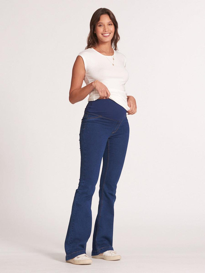 Calça Jeans Gestante Flare-Calça-Mammy.b