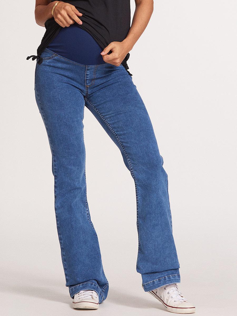 Calça Jeans Gestante Flare-Calça-Mammy.b