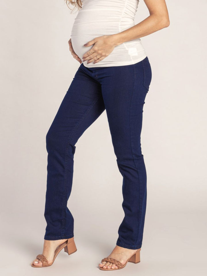 Calça Jeans Gestante Reta-Calça-Mammy.b