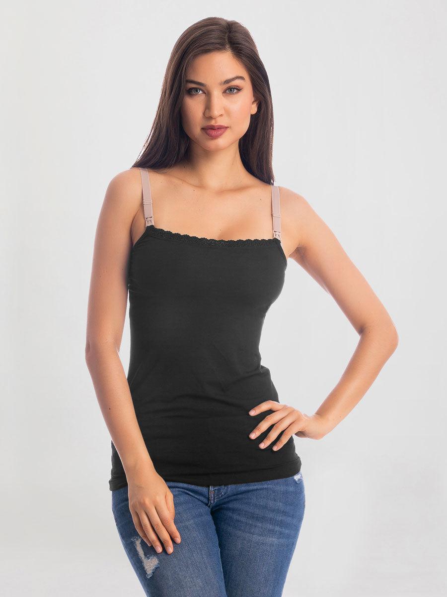 Regata de Amamentação sem Alça com Renda-Blusa-Mammy.b